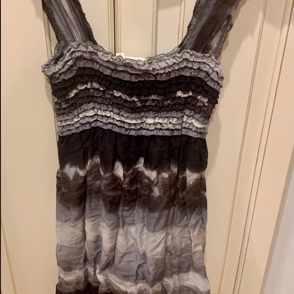 Max Studio Specialty products black and grey tie dyed scrunch dress‎ size small - Picture 3 of 4